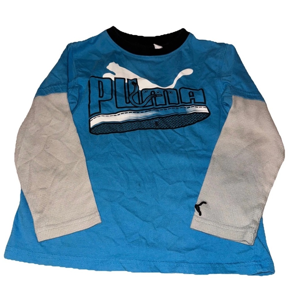 Puma Boys' Shirt in Blue and Black - Picture 1 of 4